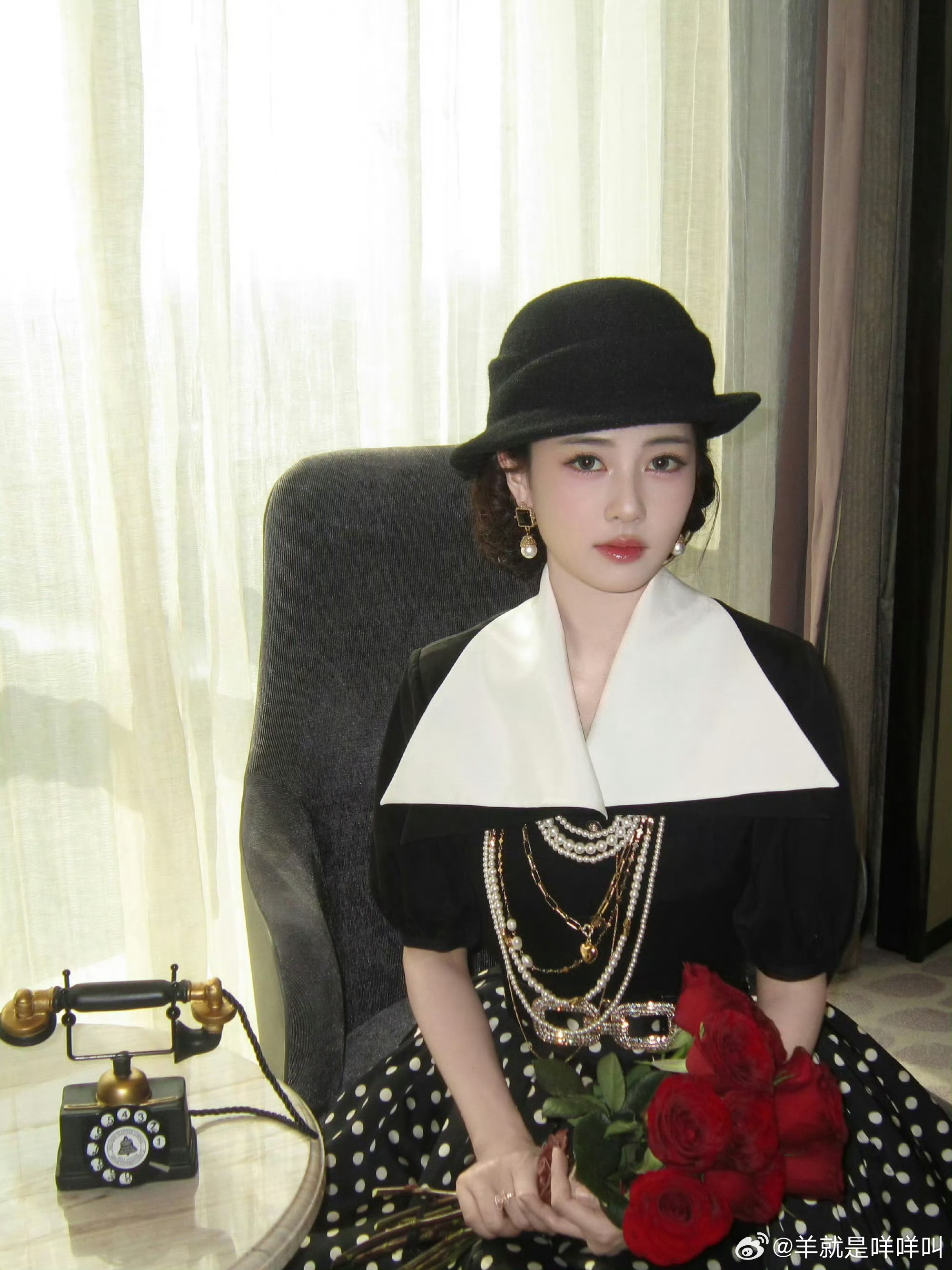 妈呀白鹿留洋大小姐造型好美 