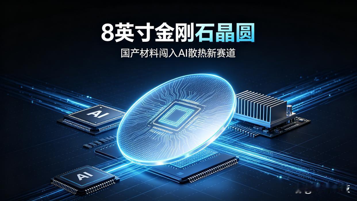 哈工大朱嘉琦团队培育8英寸金刚石晶圆，热导率2000W/(m·K)
 提到金刚石