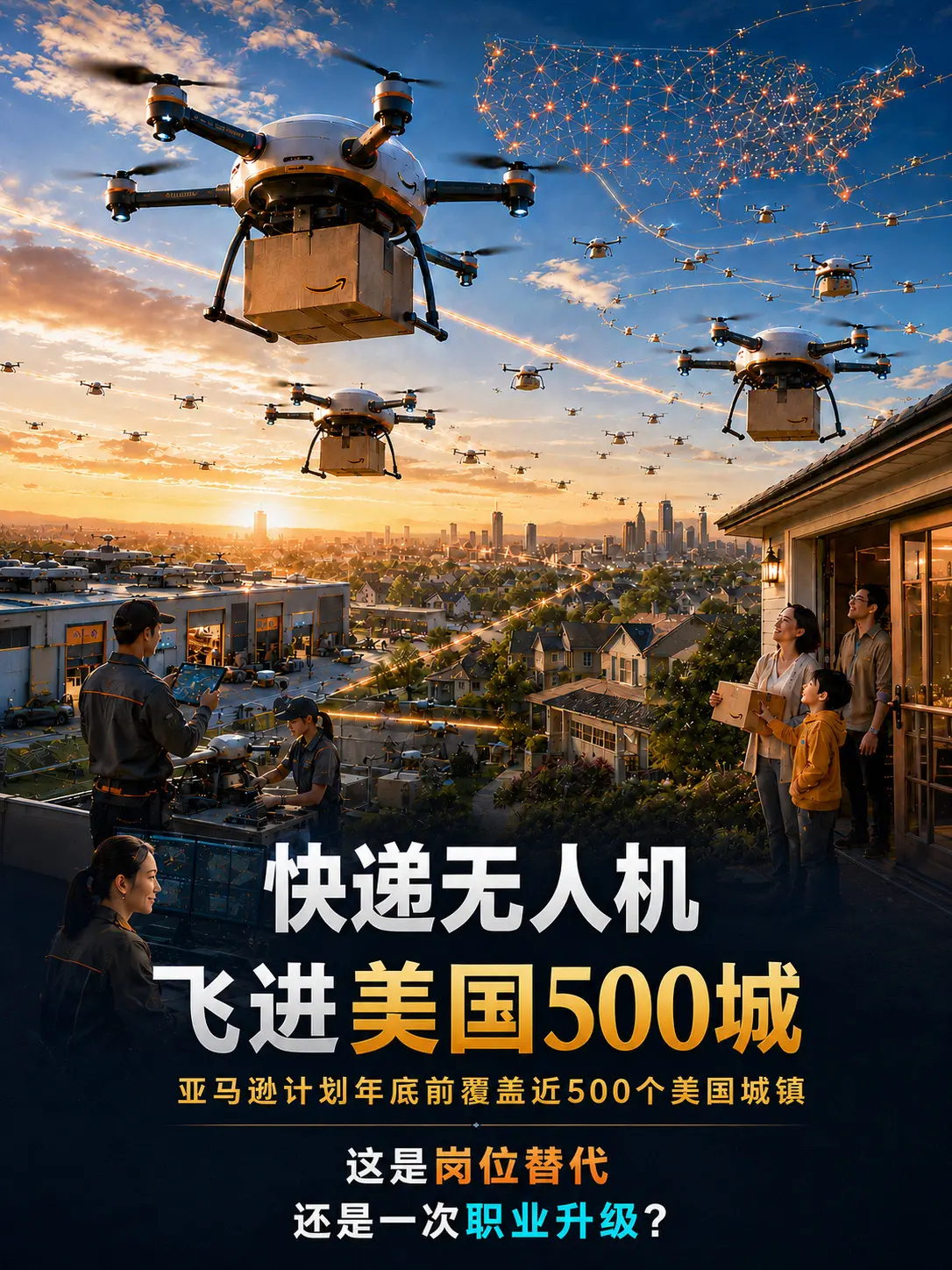 快递无人机来了，谁的饭碗会变？一支新的“快递队伍”，正在从地面飞向天空...