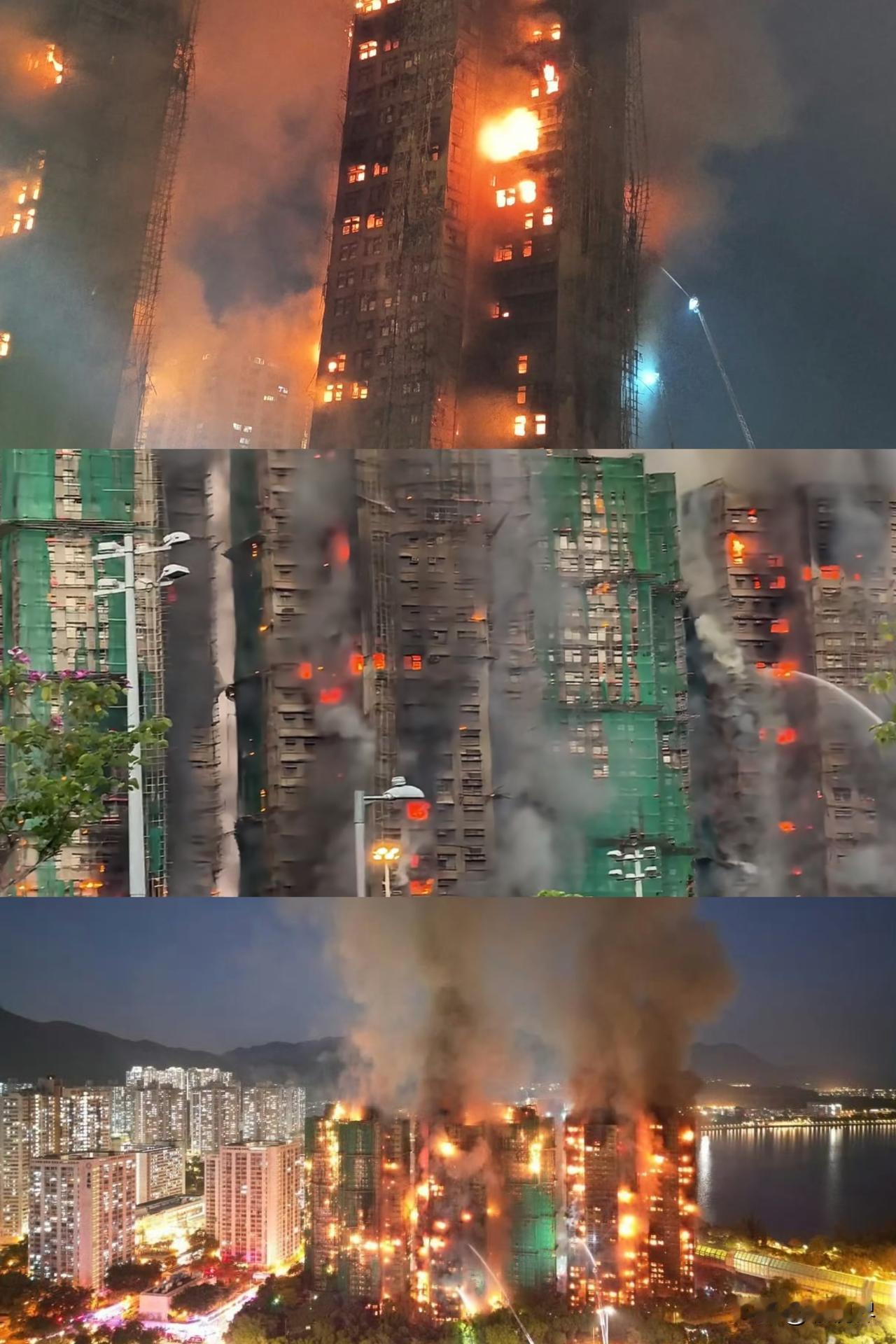 香港老旧楼大火，竹制脚手架着火是起因、该淘汰！有居民长期吐槽工人在棚架吸烟、乱丢