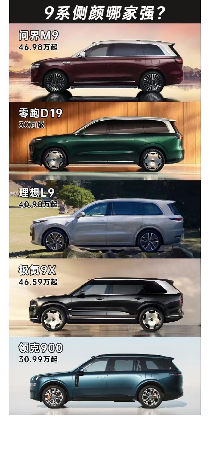 D19侧颜最美
今年称为9系车元年一点也不为过，产品力上各有千秋，但是9系车我觉