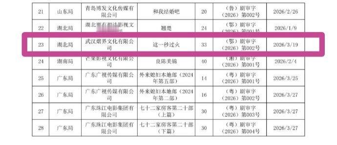 张凌赫 王楚然《这一秒过火》已过审下证！！ 