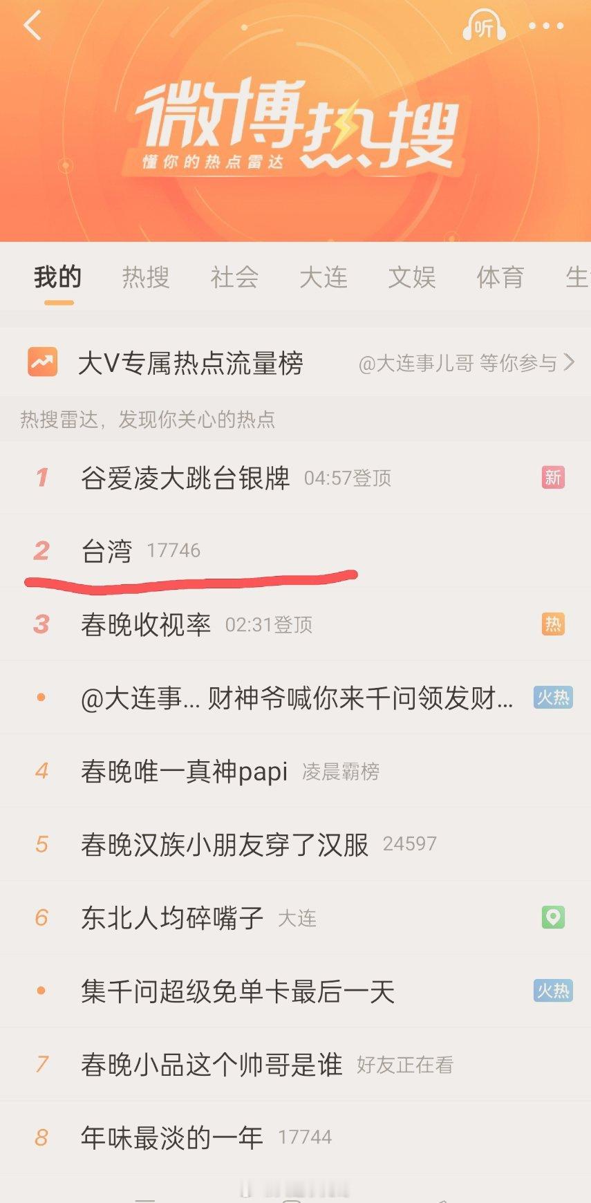 台湾 打开手机立马点开话题，以为台湾回归。祝愿祖国统一。 