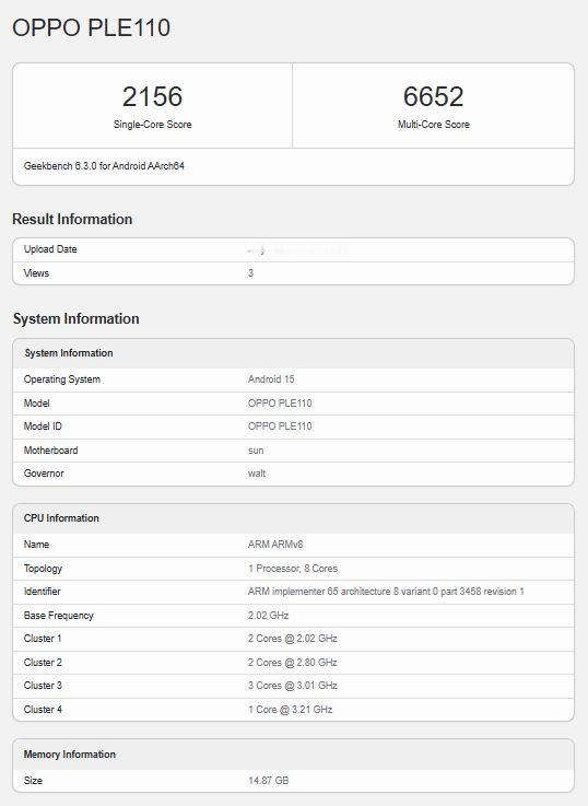 OPPO K13 Turbo跑分曝光OPPO K13 Turbo现身GeekBe