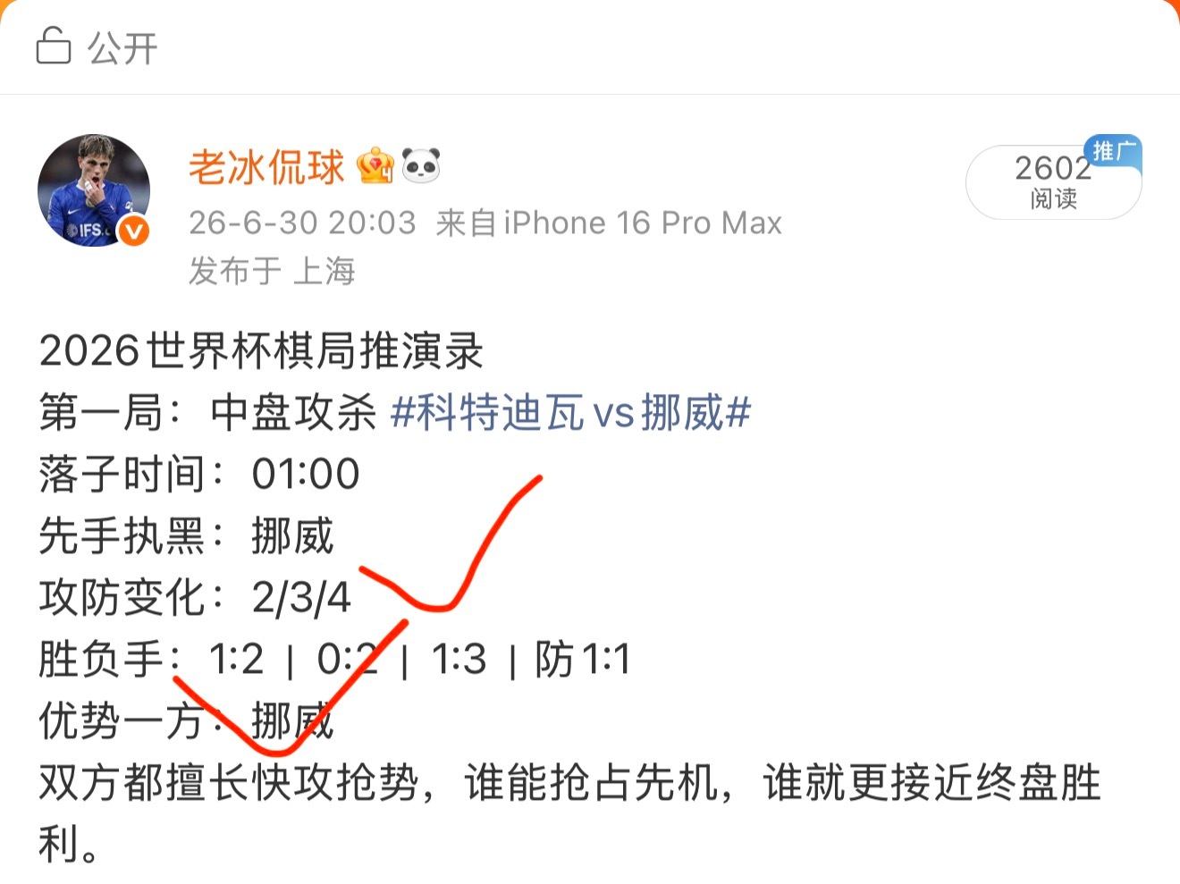 挪威2比1科特迪瓦北欧战神稳稳过关，魔人布欧淘汰赛首秀没让人失望，剧本基本照着走