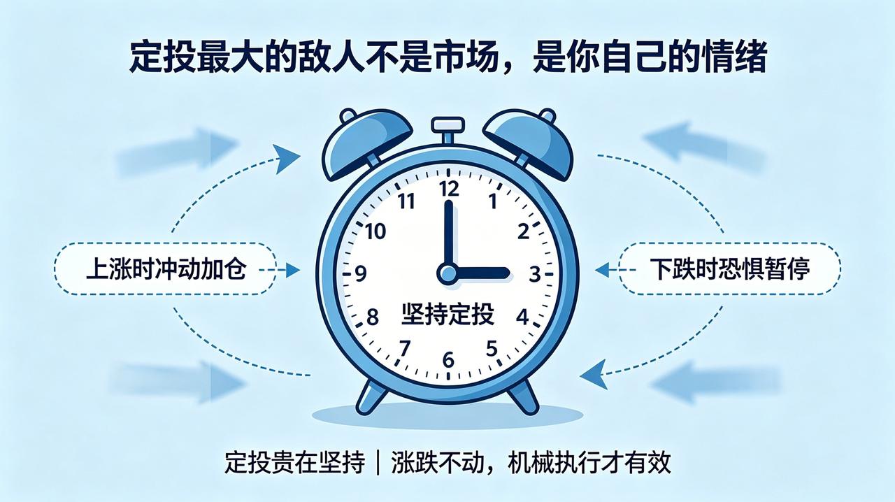 [爱慕]定投最大的敌人不是市场，是你自己的情绪
很多小白定投没坚持几个月，一看跌
