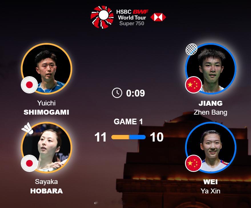 混双 1/4赛霜上雄一 / 保原彩夏 11-10 蒋振邦(2) / 魏雅欣202