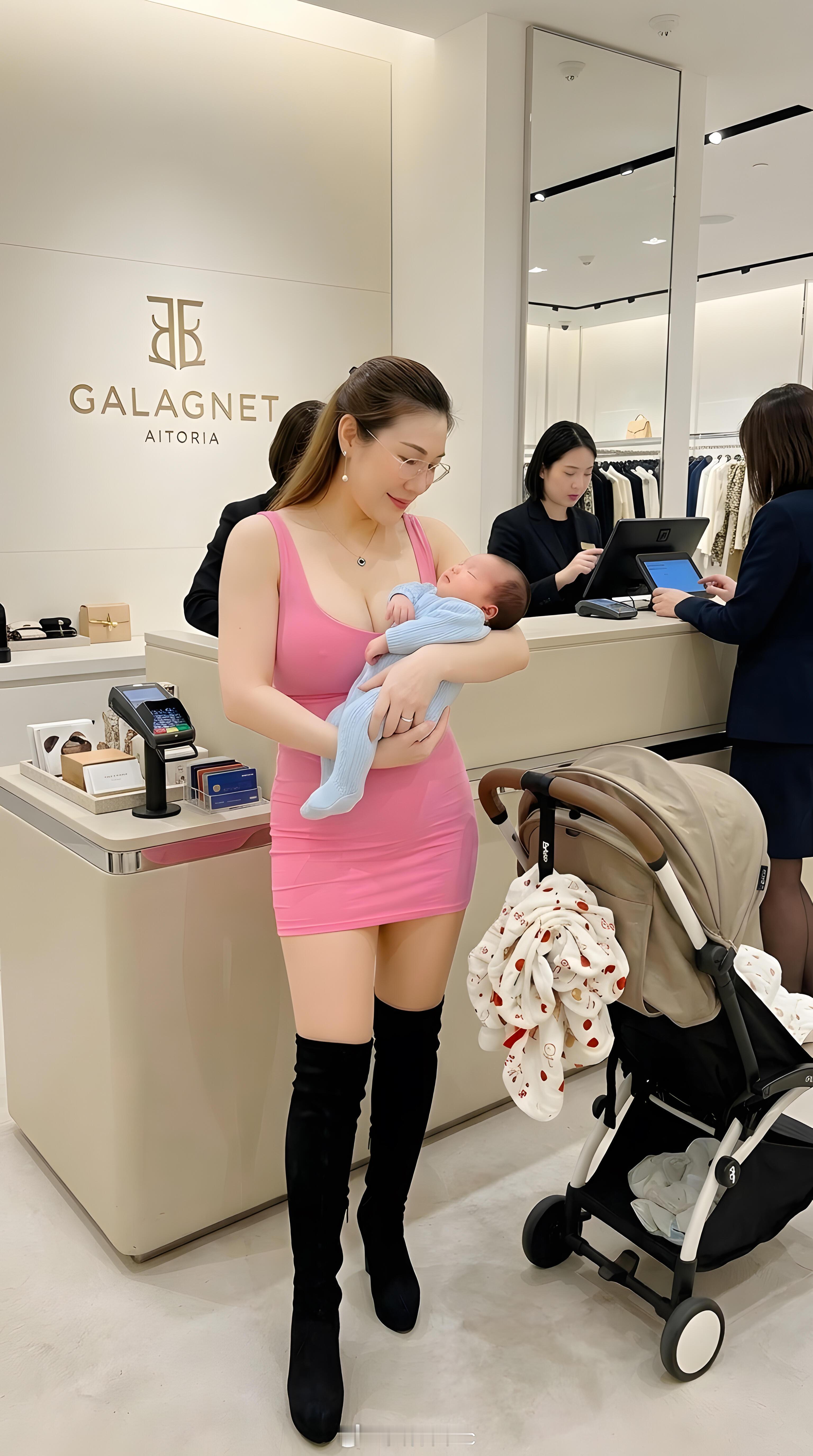 之前担心当妈后会变邋遢，没想到现在辣妈们状态都这么好。穿搭时尚又兼顾带娃需求，面