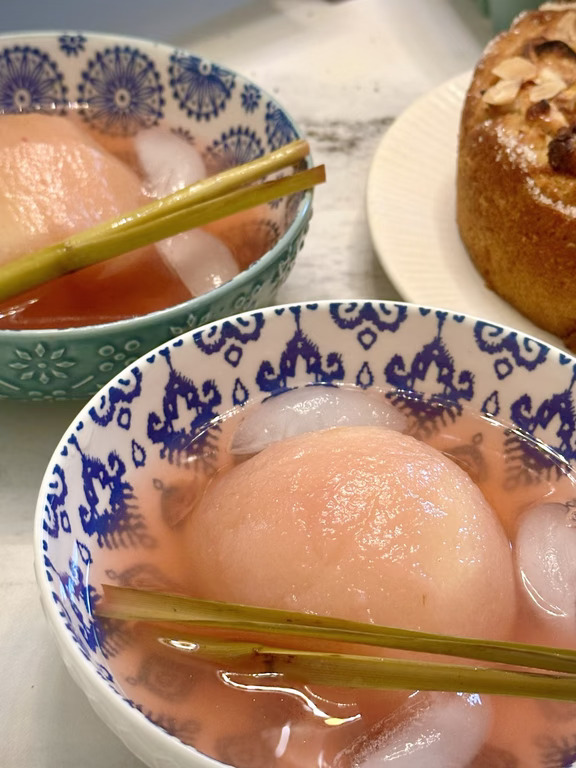 北美大白桃做日式甜点冠军香茅渍蜜桃🍑
