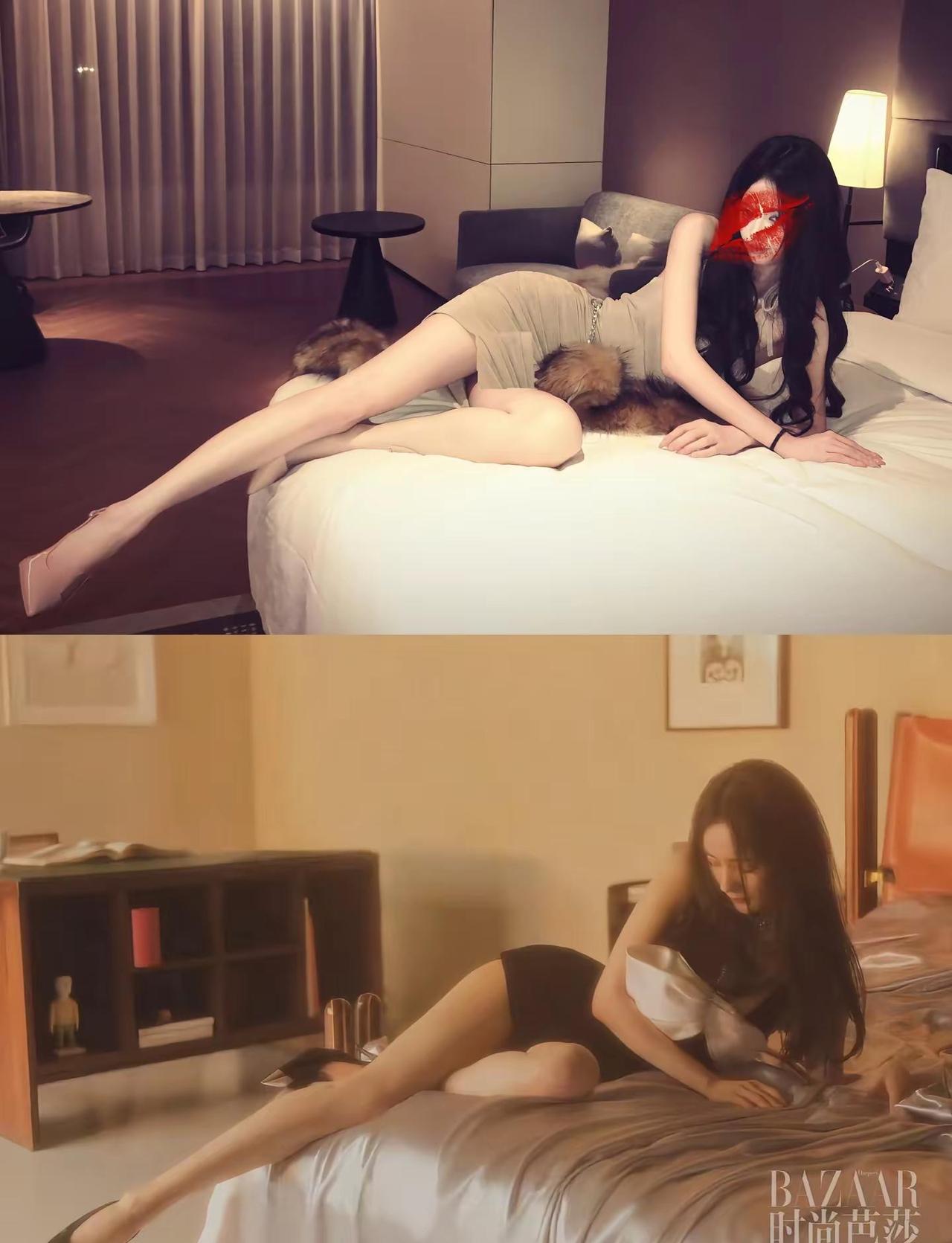 精心找角度不如杨幂随便一躺。一起野个好身材