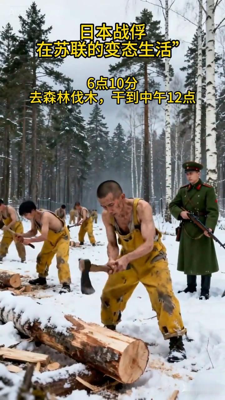 日本战俘在苏联的变态生活。
凌晨五点，在严寒与饥饿中被苏军叫醒。6点开始吃早餐，