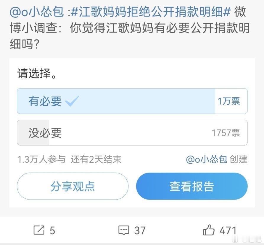 注意这个博主发起的投票，前两图，第一图今天凌晨截取，第二图刚刚截取，很有意思，昨