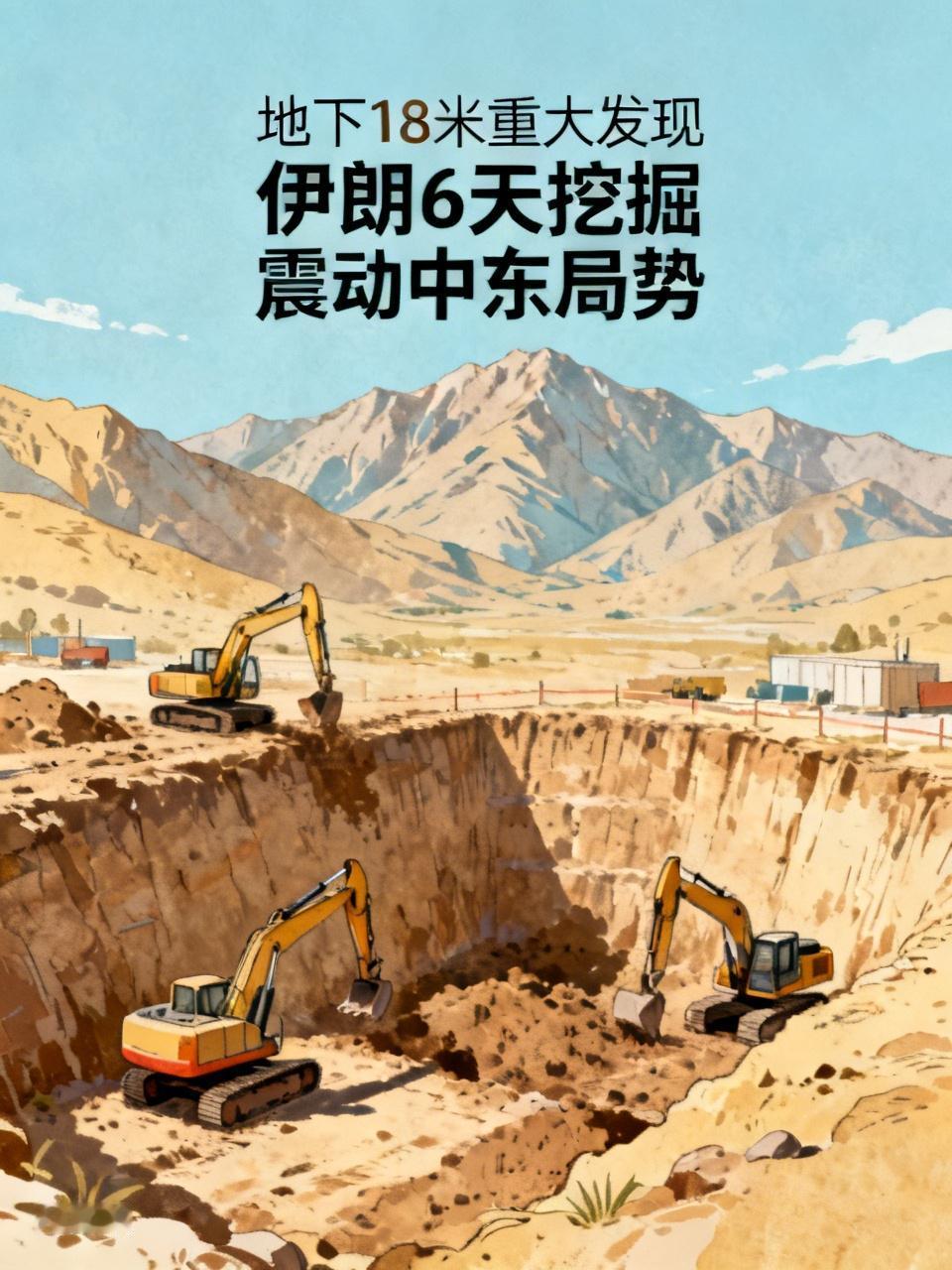 地下18米重大发现！伊朗6天挖掘，重磅成果震动中东局势！
 
 伊朗革命卫队公开