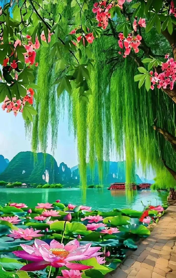 绿树荫浓夏日长，楼台倒影入池塘。