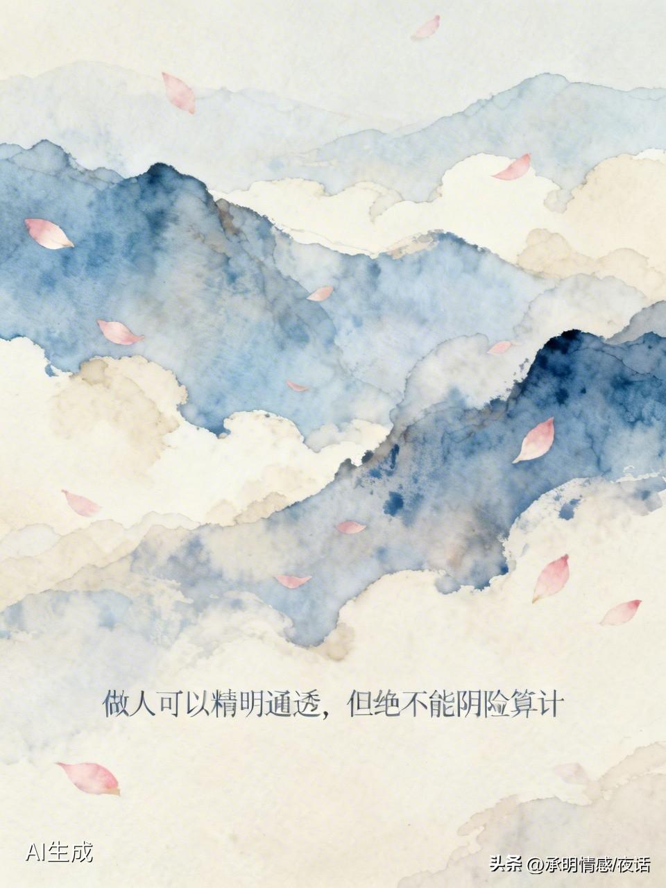 人可以精明，但绝不能阴险

       做人可以精明通透，但绝不能阴险算计；别