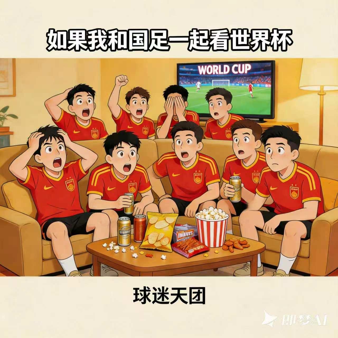 《如果我和国足一起看世界杯》副歌的“球王无双！群星齐翔！”和后面的“足球就是，一