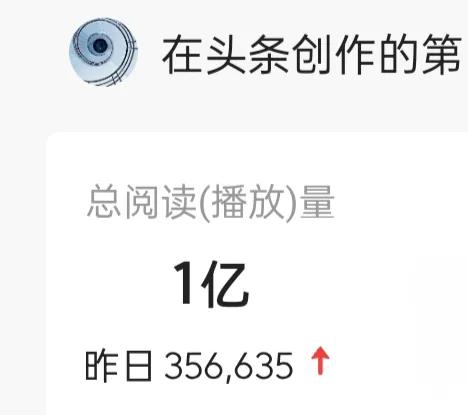 1个亿，什么概念。
如果看一次，给我1块，我就有1亿元，我就敢立刻飞到杭州，同马