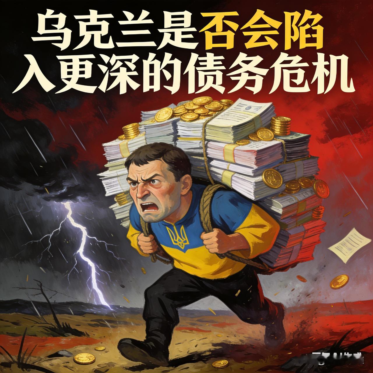 核心结论：乌克兰大概率陷入更深债务危机，2025年底公共债务超2000亿美元、债