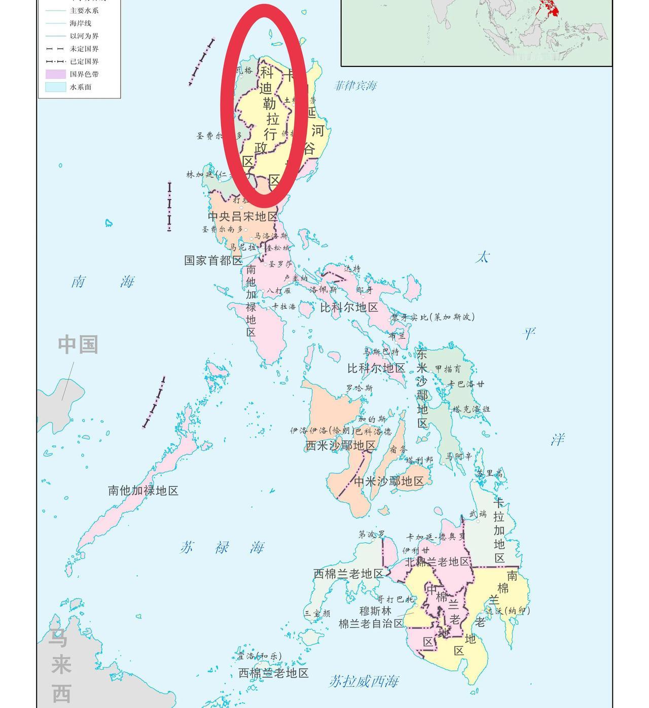 菲律宾的行政区划有点奇怪，作为群岛国家，北边却有一个面积这么大的内陆大区，也是菲
