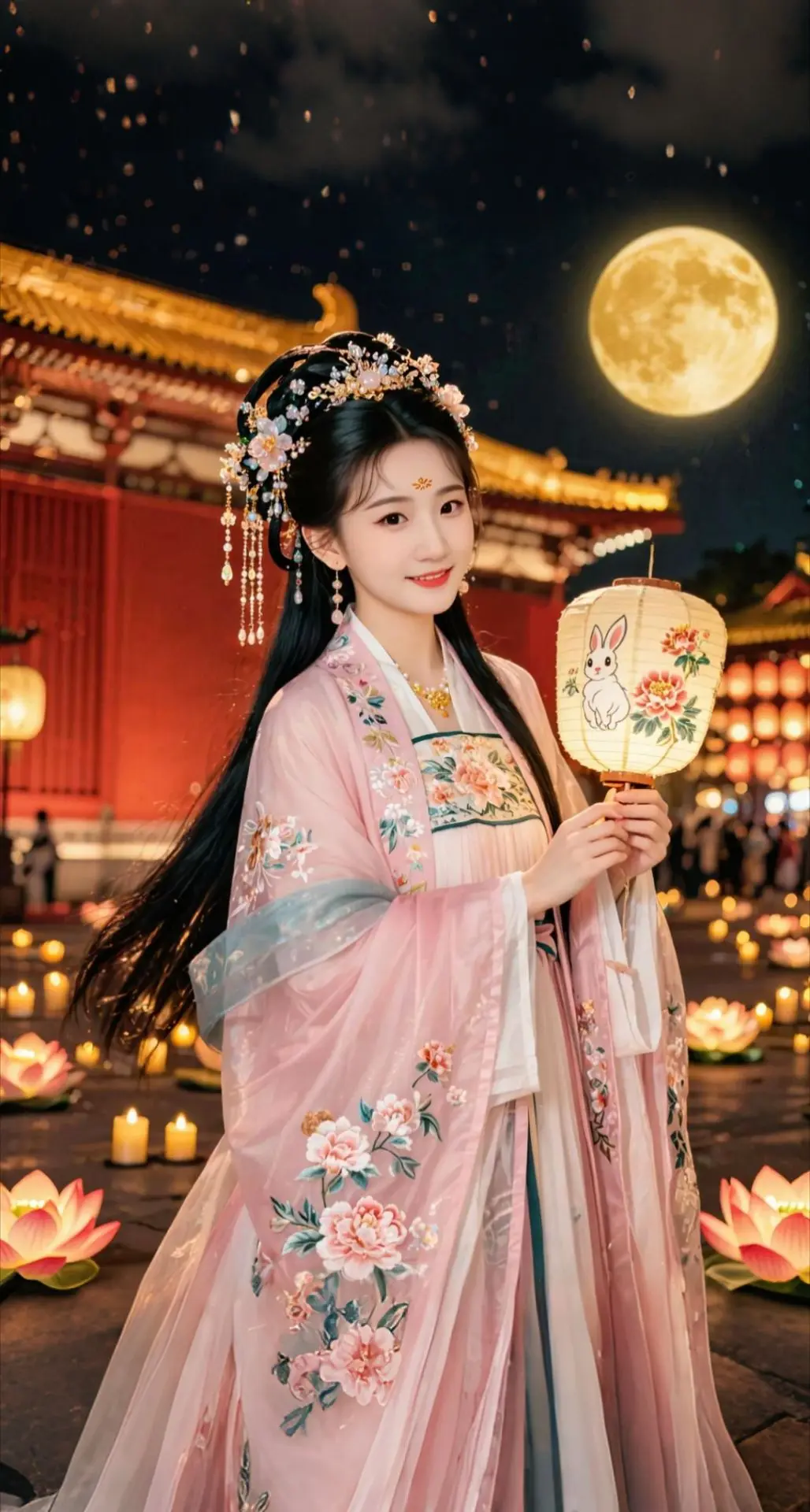 AI扩图 AI唐风中秋写真 ai创作