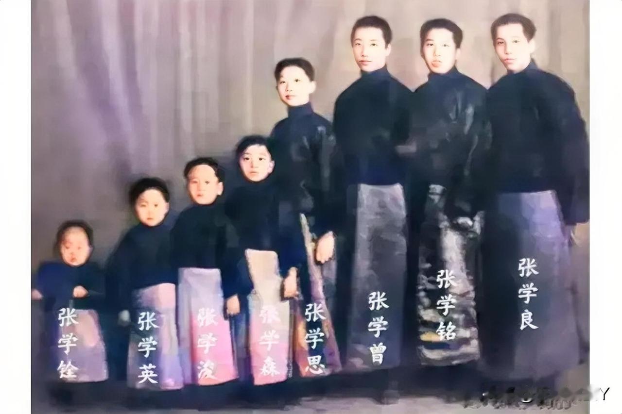 上世纪20年代，沈阳，张学良与弟弟们的合影老照片