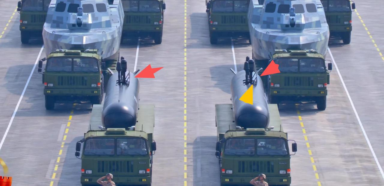 去年阅兵式上展出的大型无人潜航器，也采用的是无指挥塔围壳的设计方案，在浮出水面航