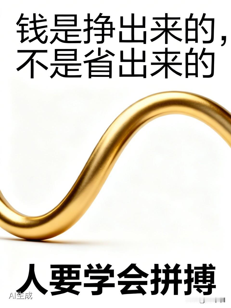 经济学家说，
钱是挣出来的，不是省出来的，
如果你一个月挣三千，
就算你不吃不喝