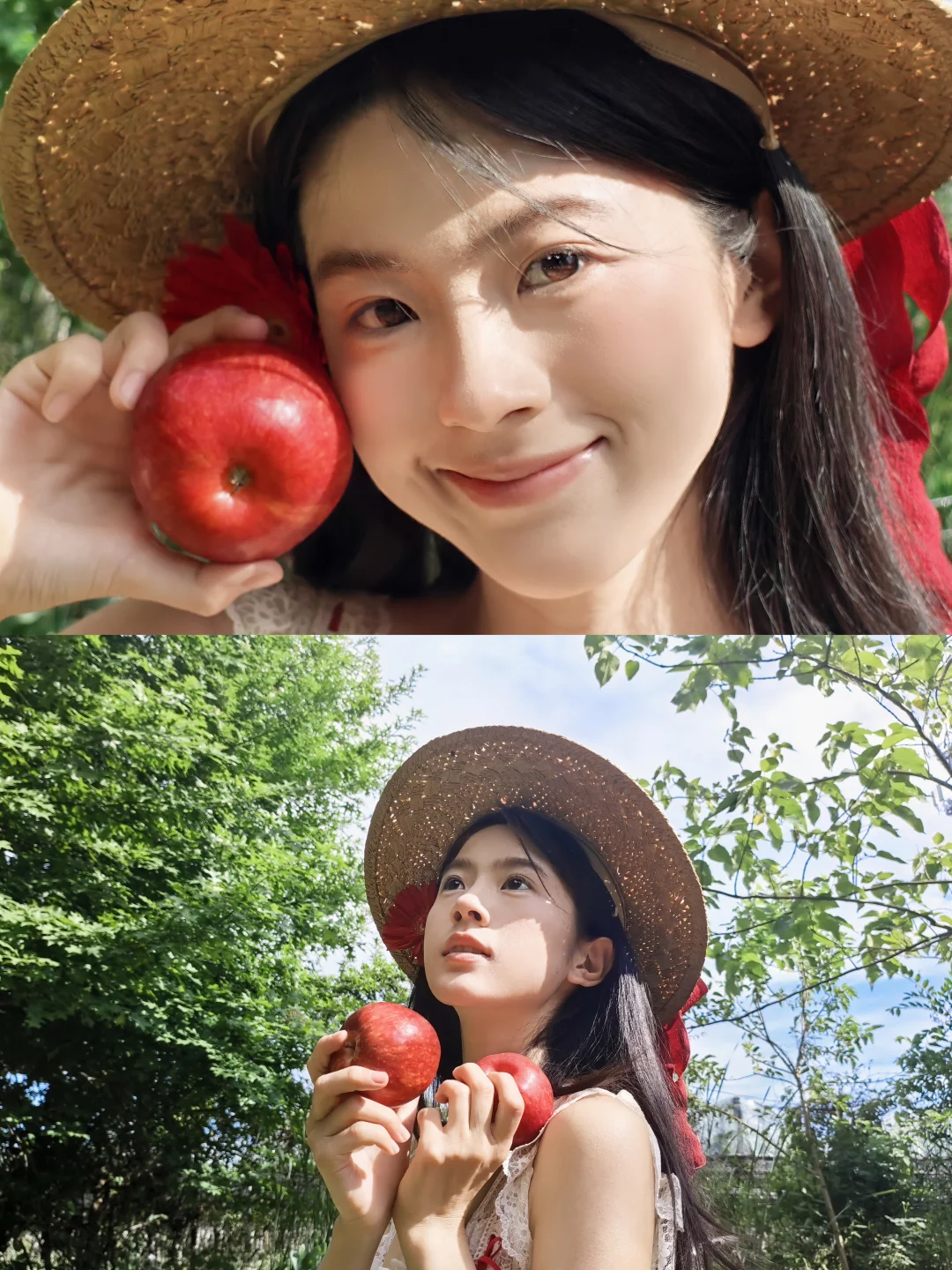 一阵夏天的风轻轻吹过🍎🍃