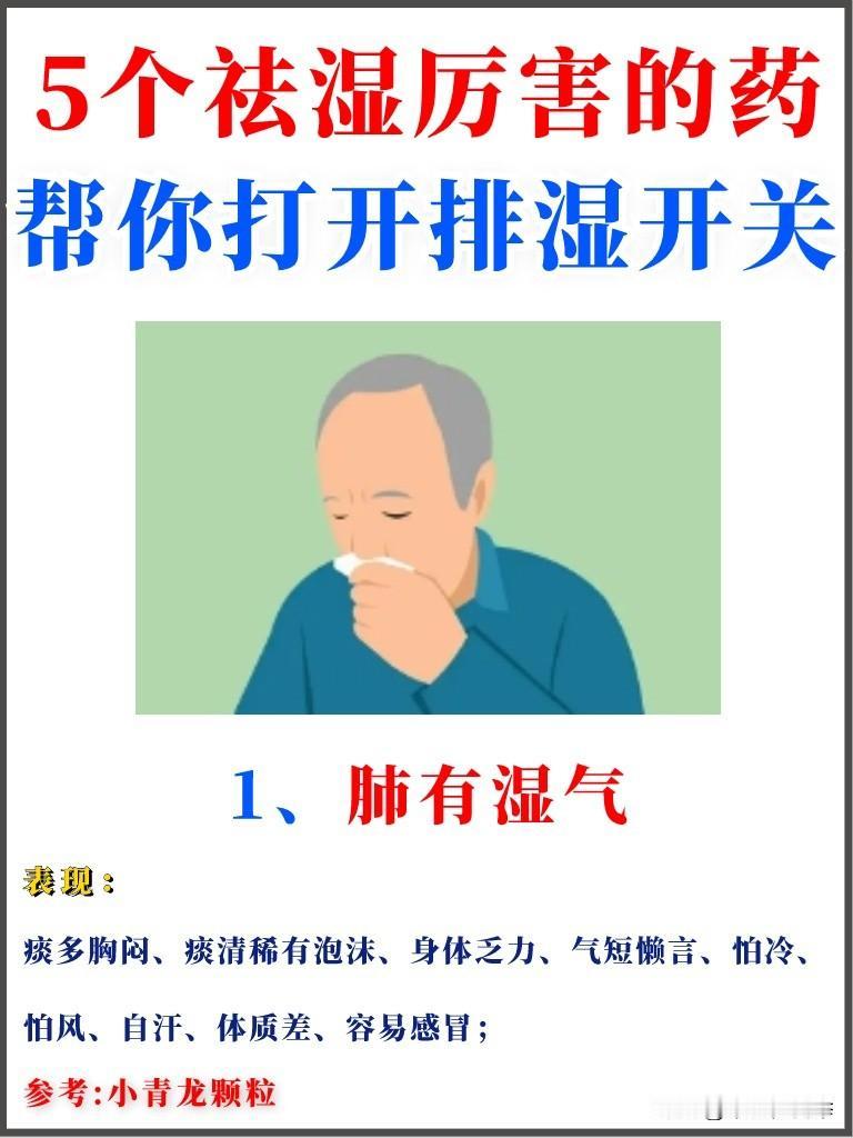 分享5个厉害的中成药，帮你打开排湿开关！
#中医##养生##祛湿#