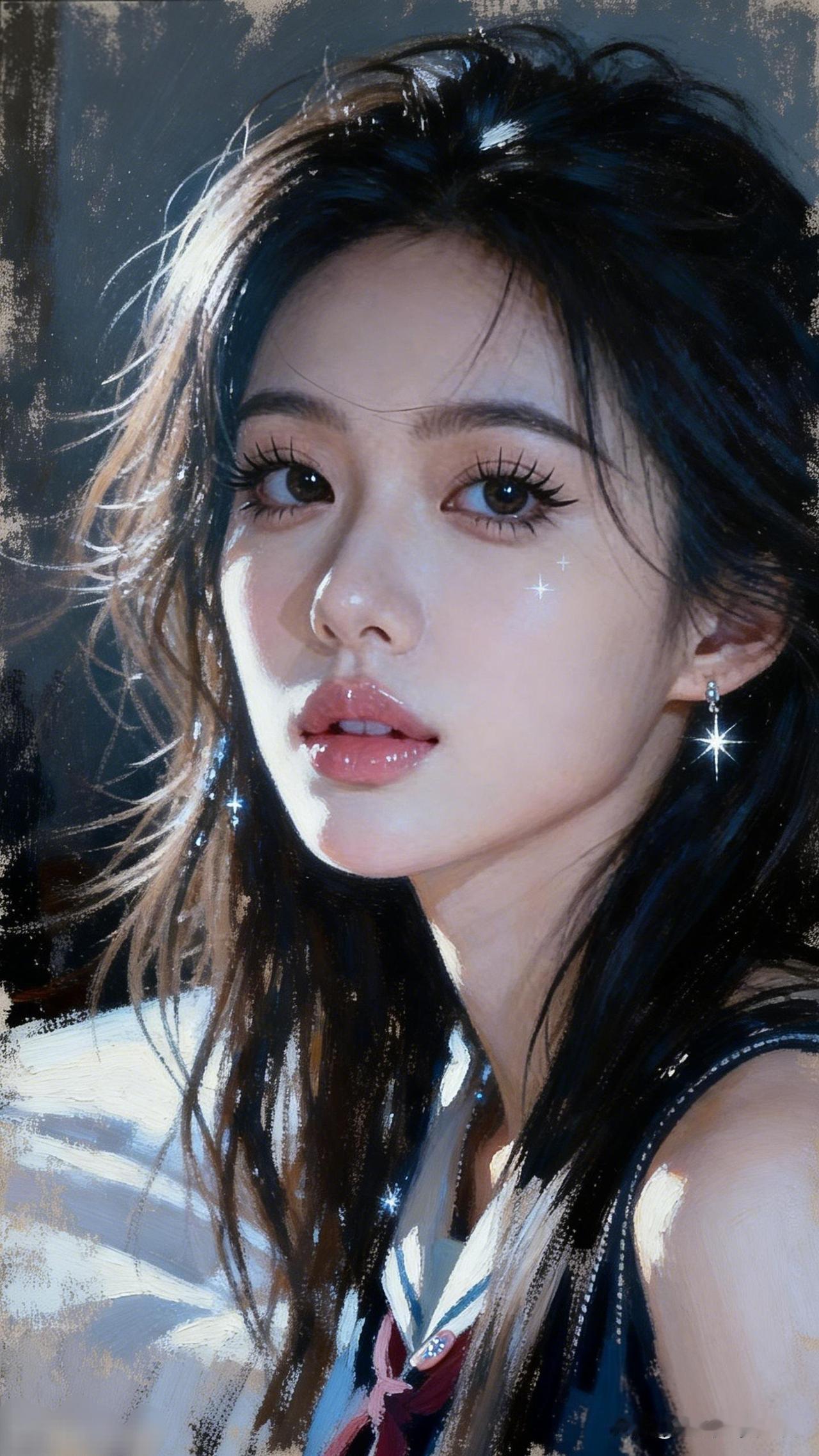 梦幻少女，星光照耀下的甜美瞬间。美女究竟能有多美