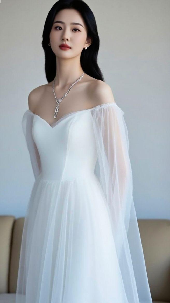 婚纱礼服 纯欲天花板 婚纱妆造 抖音ai创作