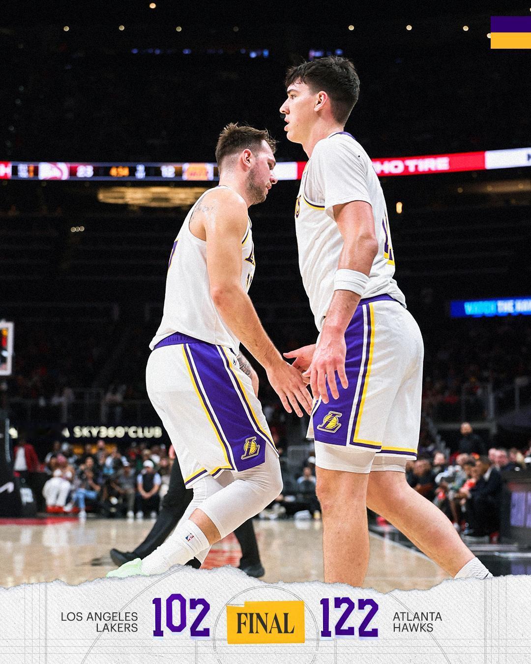 湖人输了！五连胜遭终结！

五连客首战，湖人102-120惨败老鹰，第三节被老鹰