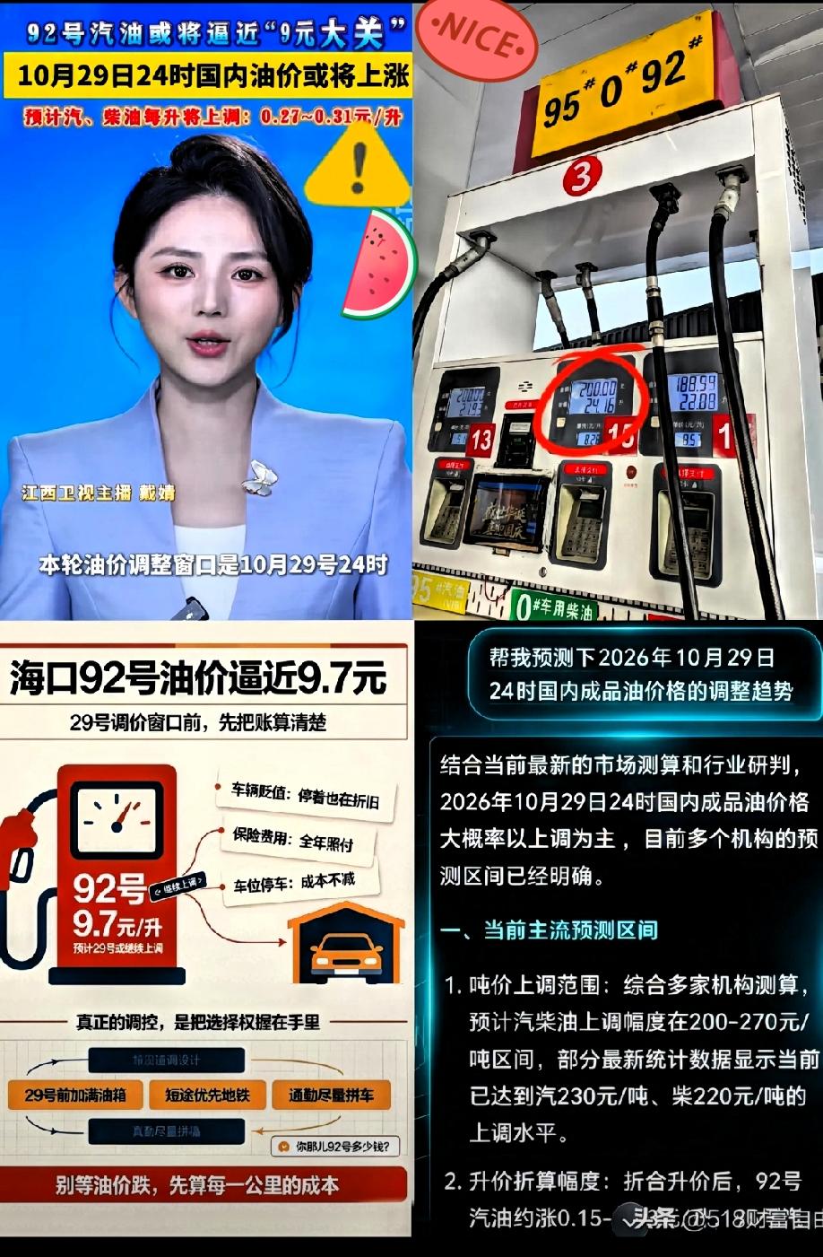 如果国家再不调控汽油价格，全国几亿辆私家车主就得自己想办法了！

海口的92号汽