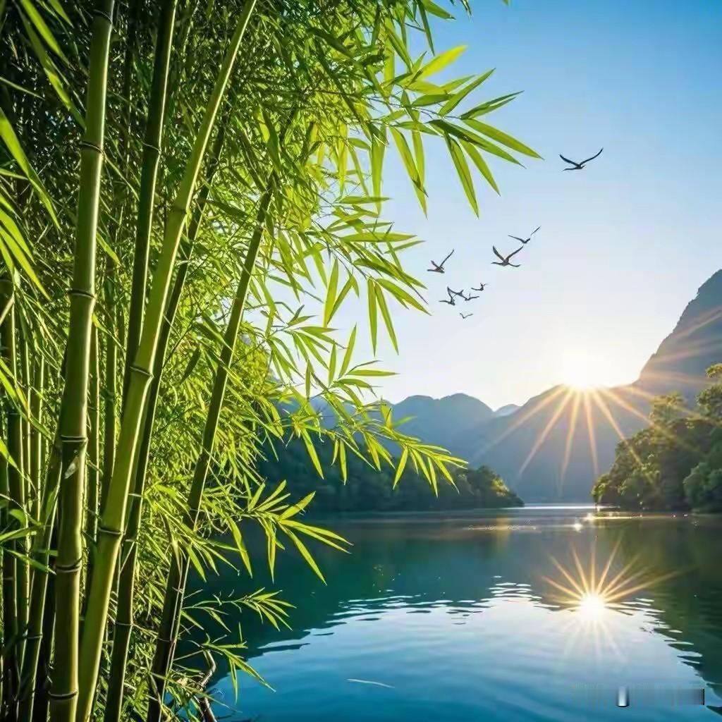 《卜算子·咏竹》

劲节贯云霄，
虚心藏日月。
骤雨狂风压翠枝，
俯首根难拔。