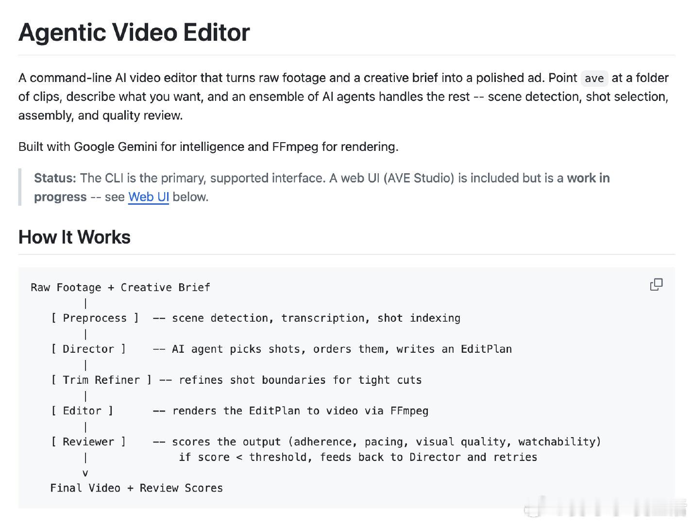 视频剪辑常常需要来回切换多个软件，场景检测用一个，剪辑组接用另一个，渲染输出还得