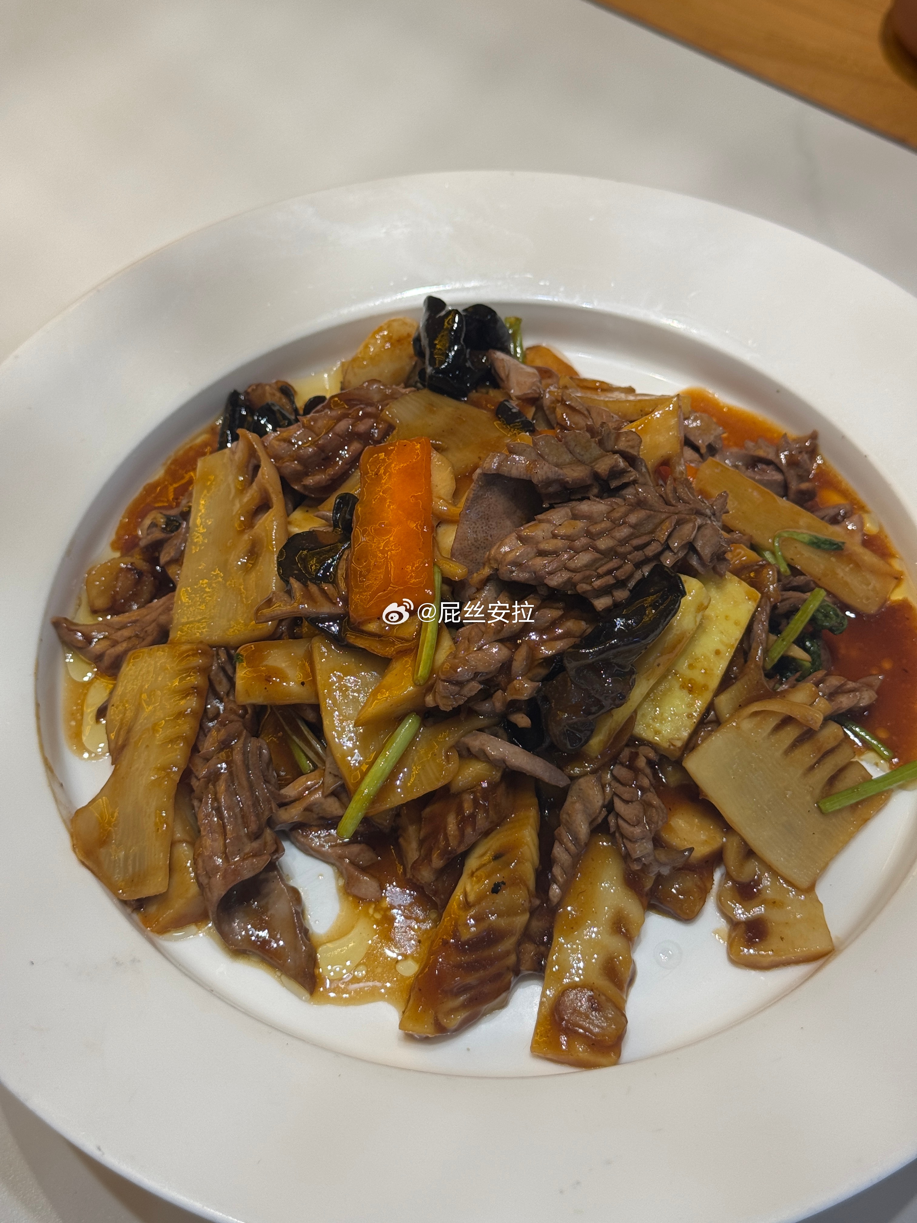 太饿了！这顿饭只拍了一张照！（爆炒腰花我们全家都喜欢你！） 潍坊·又一村烤鸭坊