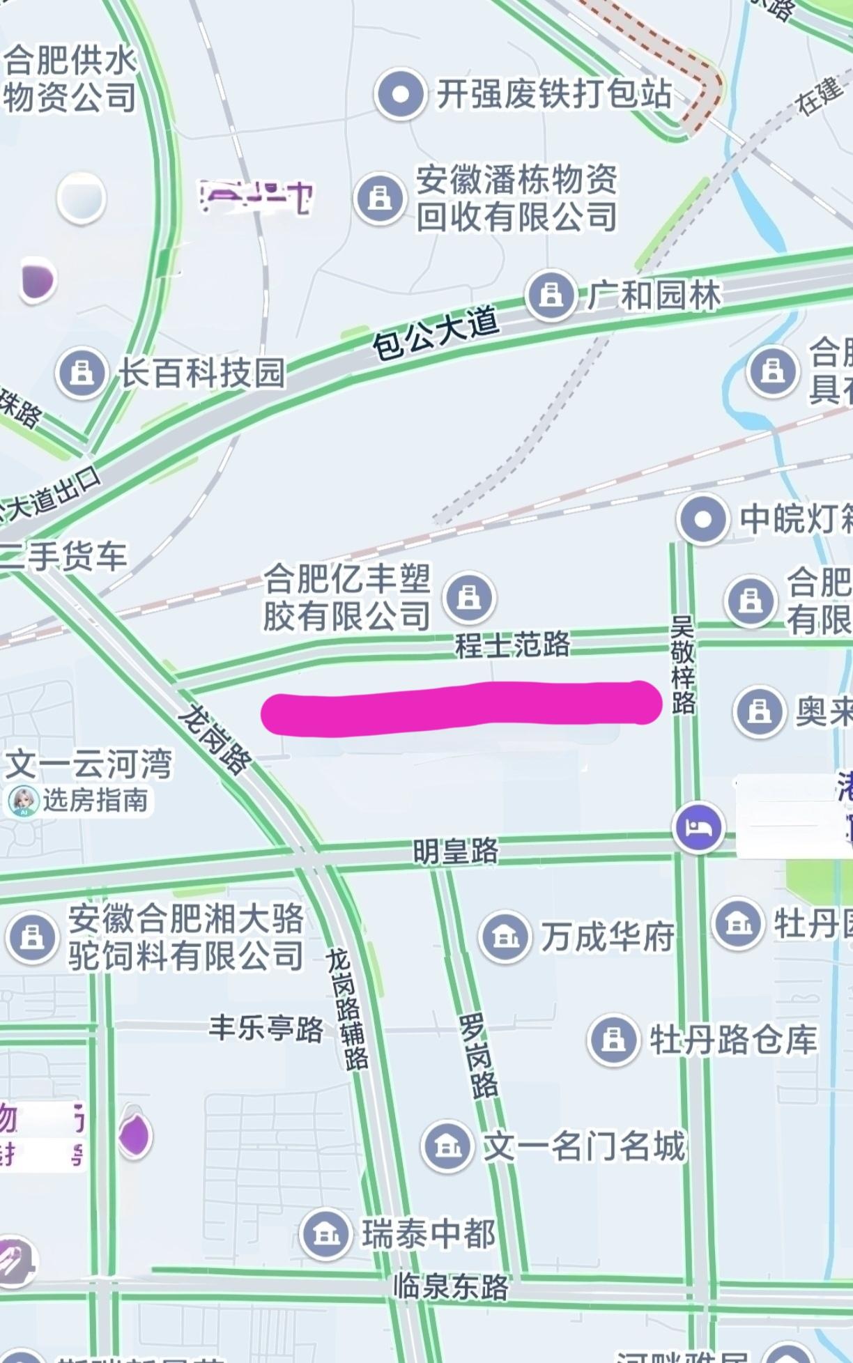 ［合肥有条路叫程士范路］
        在合杭高铁、淮南线龙岗路和半塔路之间，