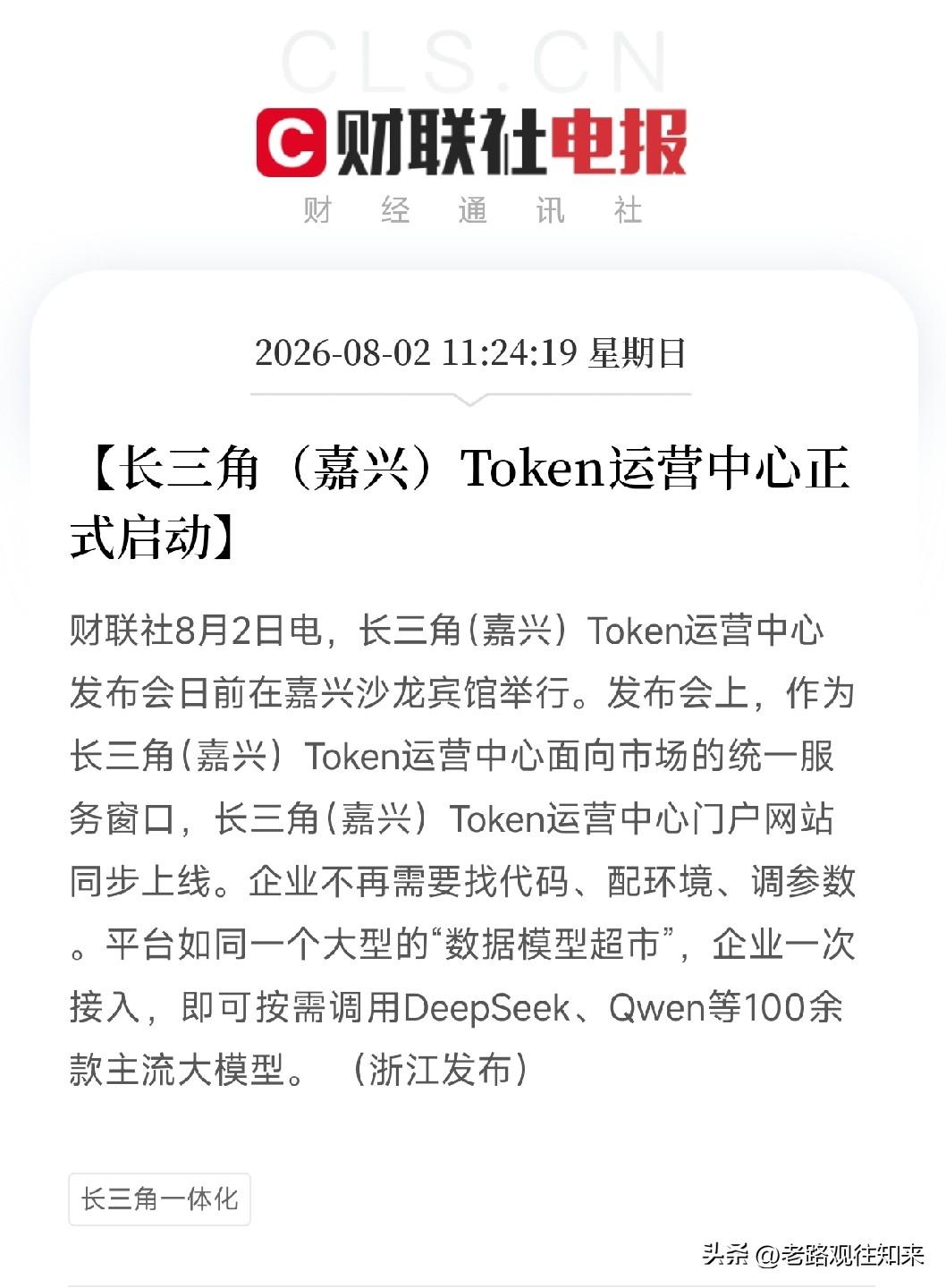 中午11点，一条从嘉兴传来的消息，让我从科技股的K线图里抬起了头

不是大模型发