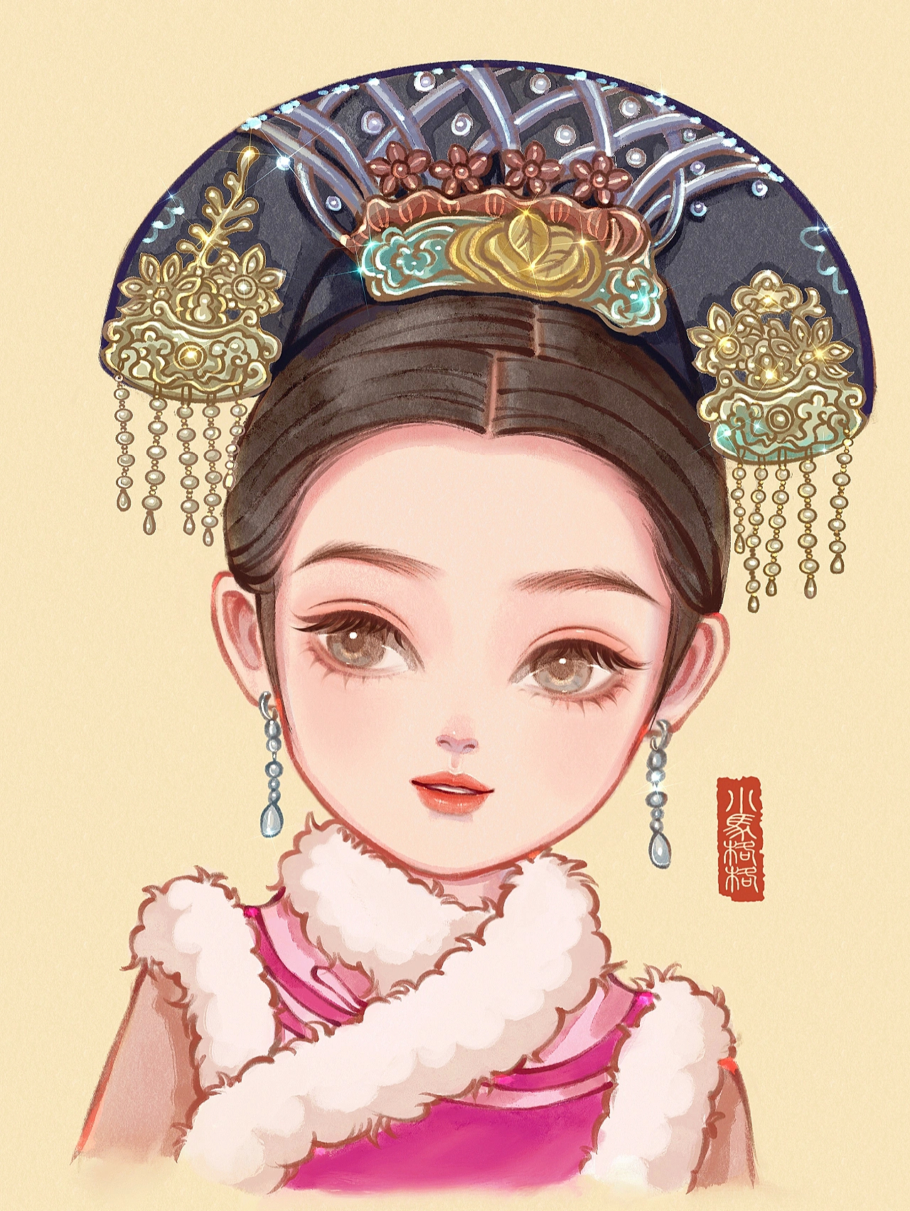 Q版甄嬛传插画头像 [求关注][打call][抱抱][憧憬] ​​​