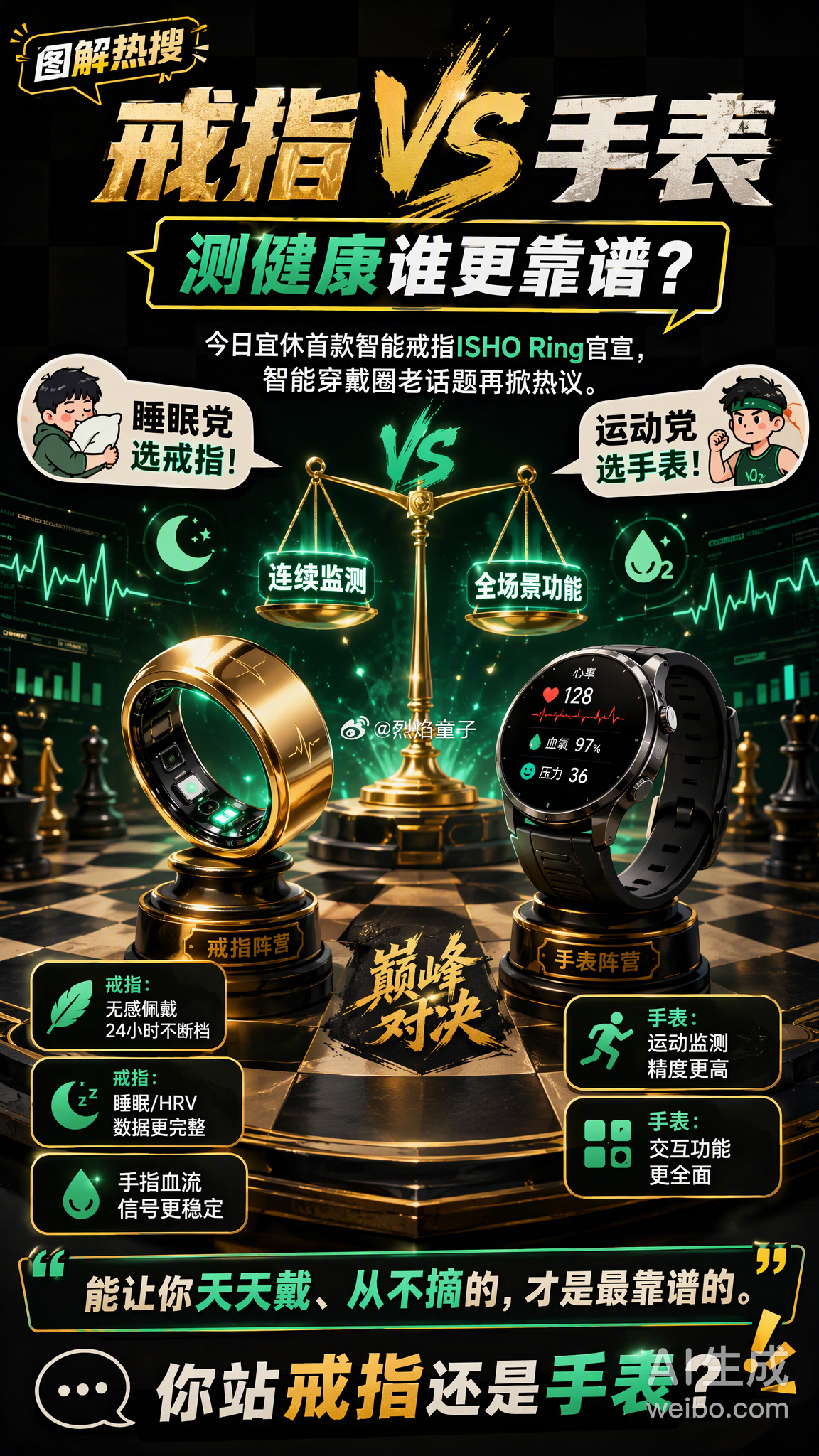 戒指和手表监测健康谁更靠谱 今日宜休首款智能戒指一发布，又把智能穿戴圈的老话题吵