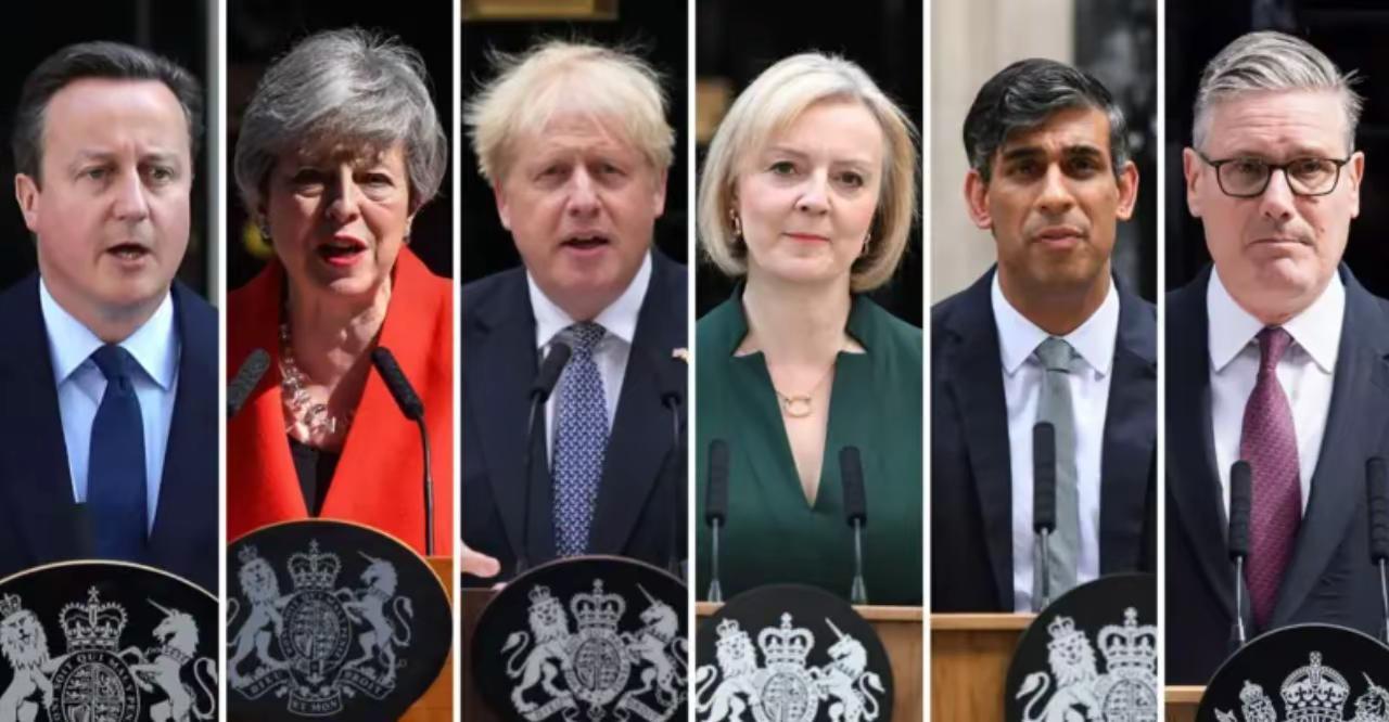 十年六相：英国政治“旋转门”背后的国运焦。在过去的十年间，英国唐宁街10号上演了