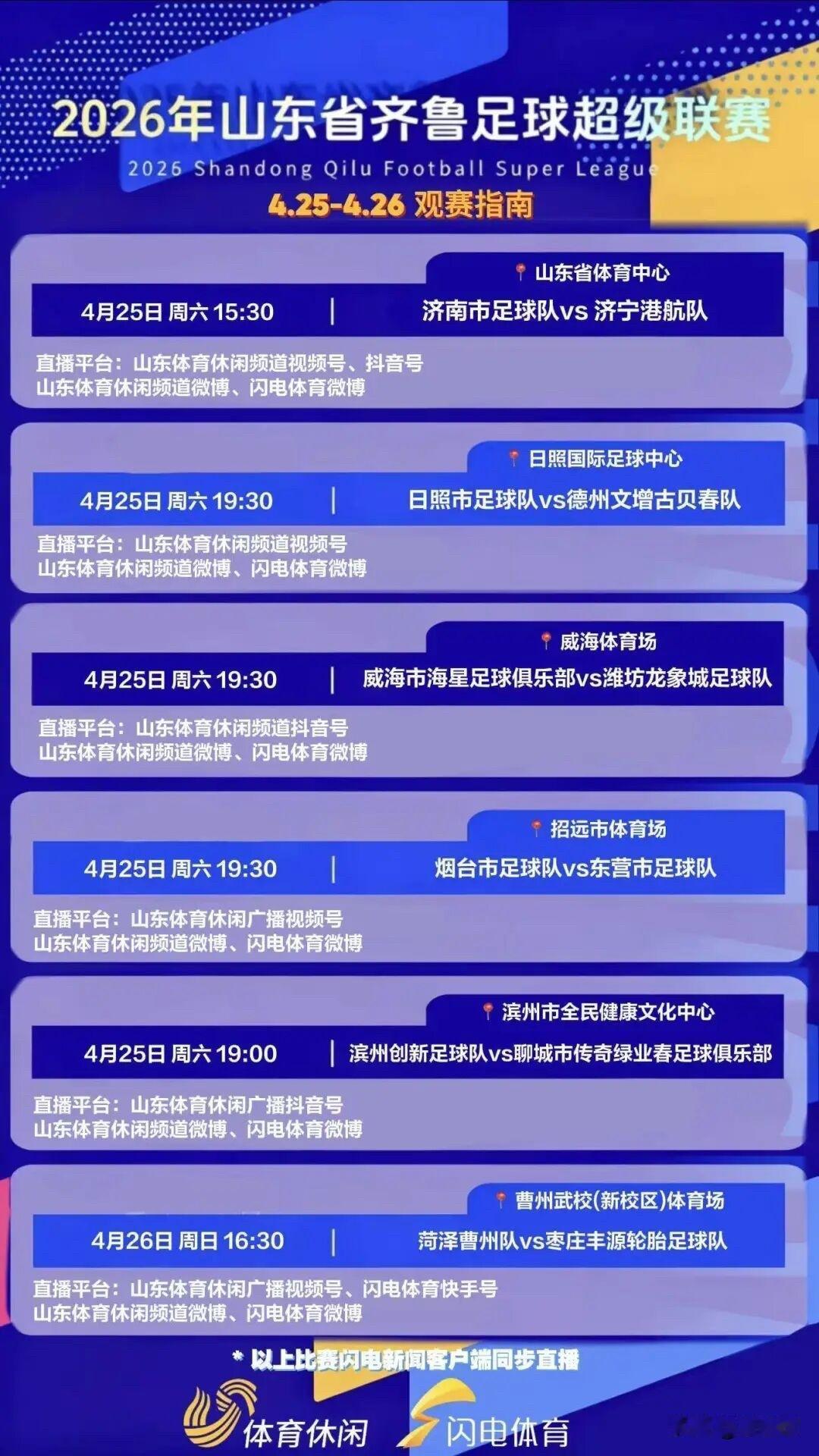 齐鲁超赛首轮来了，手机端口搜索🔍：闪电体育，即可随时随地看球赛直播。闪电体育今