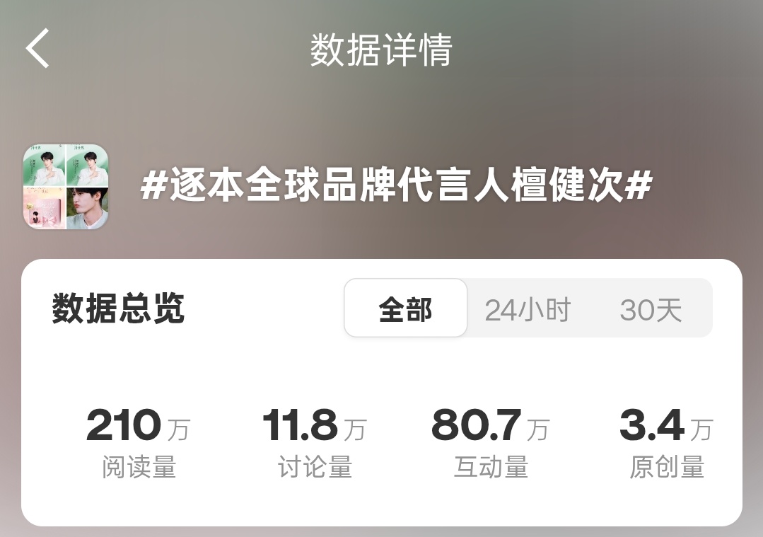 发帖阅读都不够，发完帖子往阅读量群里扔逐本全球品牌代言人檀健次 ‖檀健次