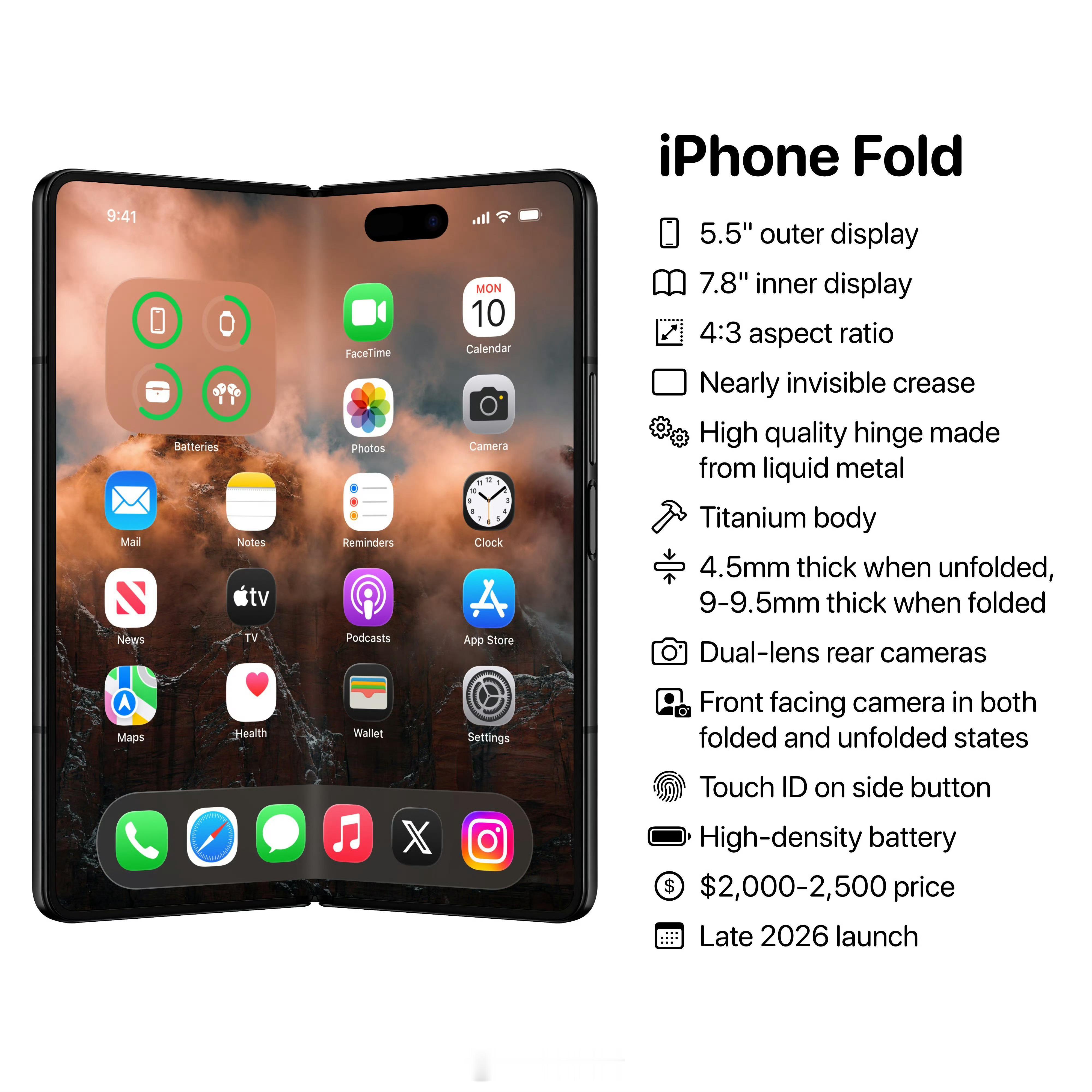 曝折叠屏iPhone今秋启动生产预计 2025 年9 月底或10 月，富士康正式