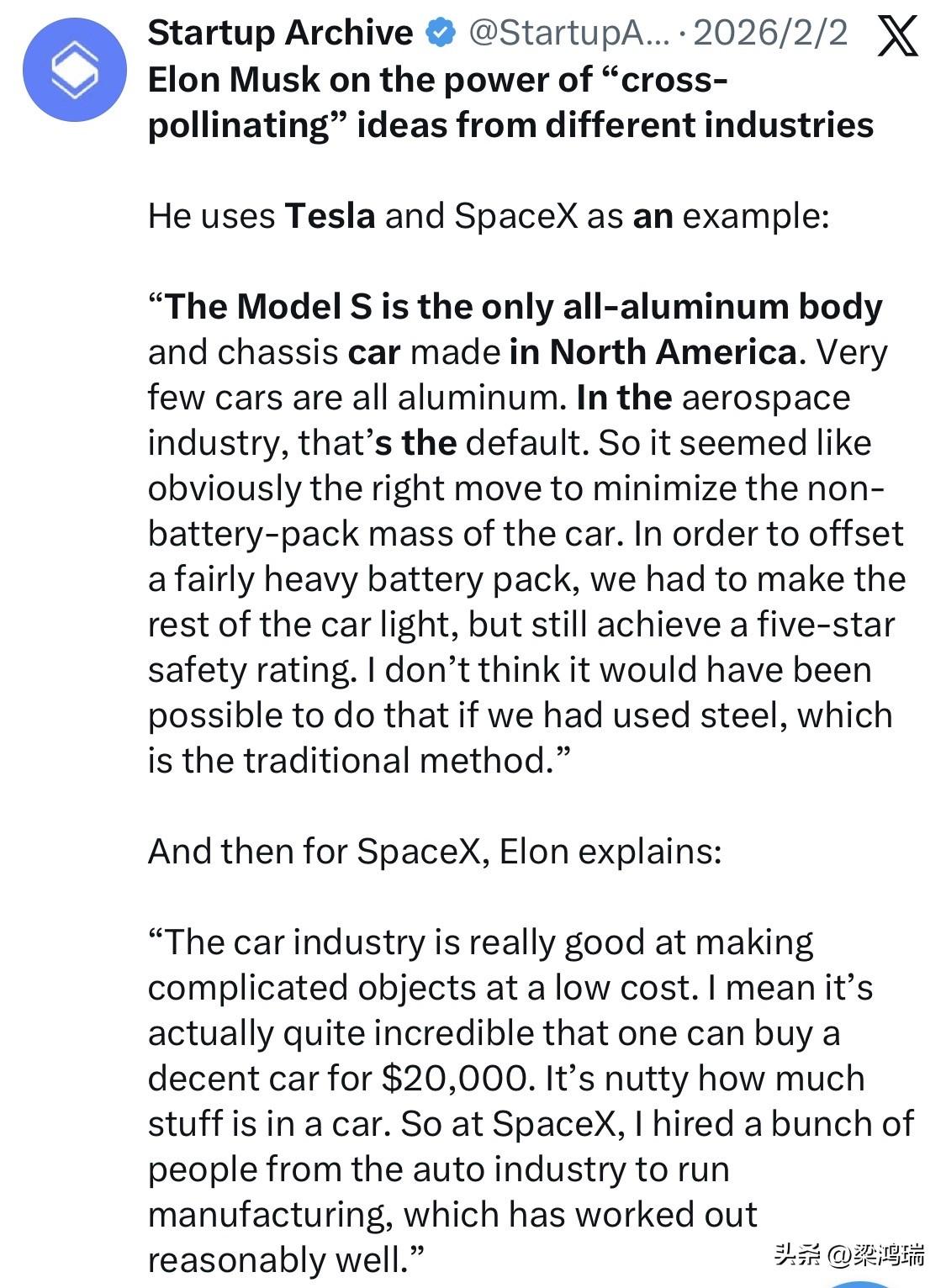 造火箭的秘诀，竟然藏在两万美元的平价汽车里。

马斯克同时管着特斯拉和 Spac