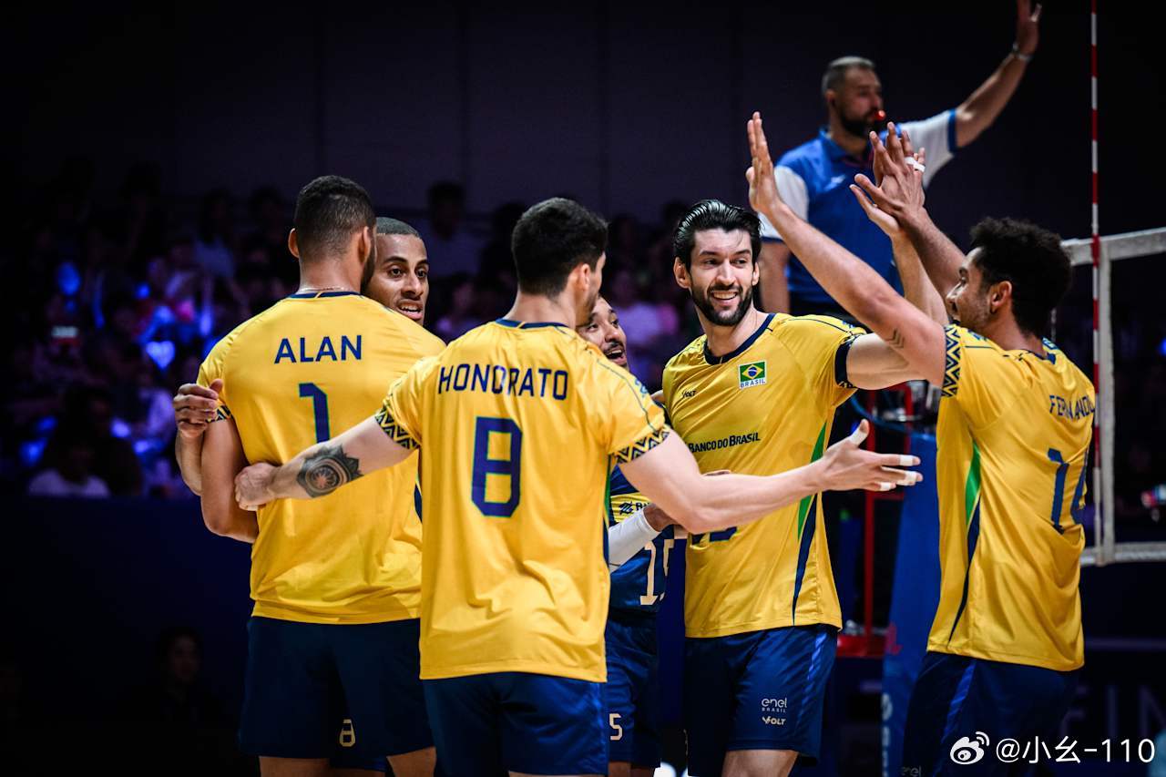 vnl2025 男排第115场，季军战巴西3-1斯洛文尼亚，四局比分23-25、
