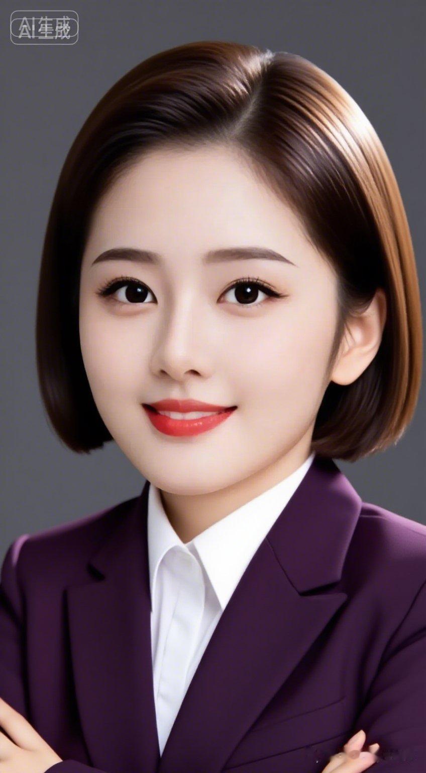 职场女强人，自信满满，紫色西装，气场全开！💼💄💪