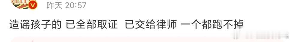 咋了……赵丽颖对接昨天说取证了造谣小孩的微博 ​​​