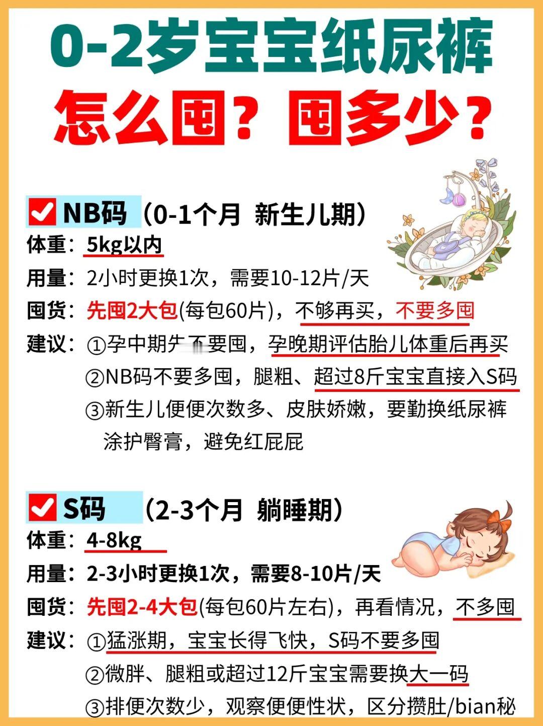 0-2岁宝宝纸尿裤到底怎么囤？囤多少才不浪费