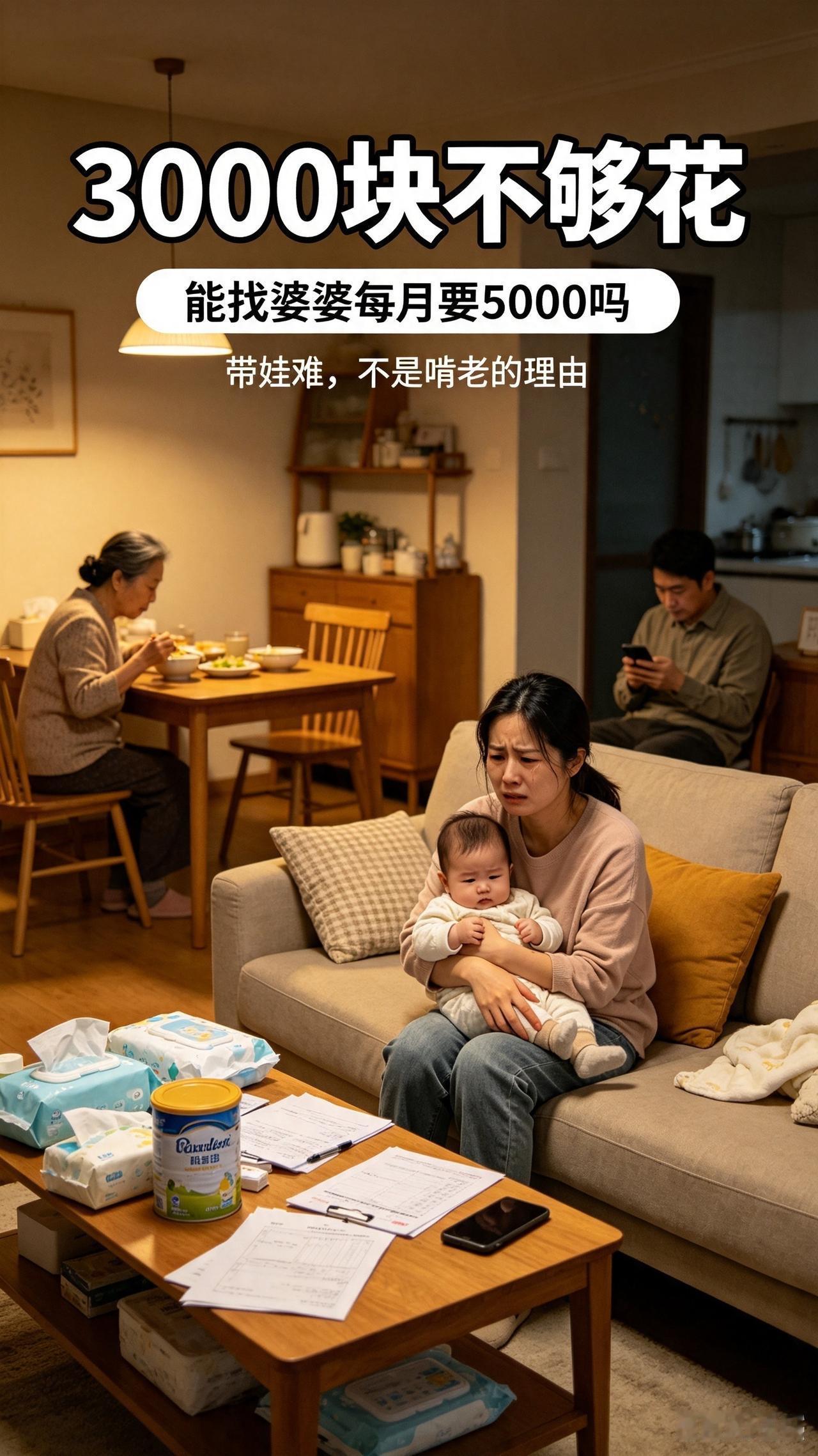 全网炸锅！全职宝妈嫌老公3000生活费太少，竟理直气壮找婆婆每月要5000：儿子
